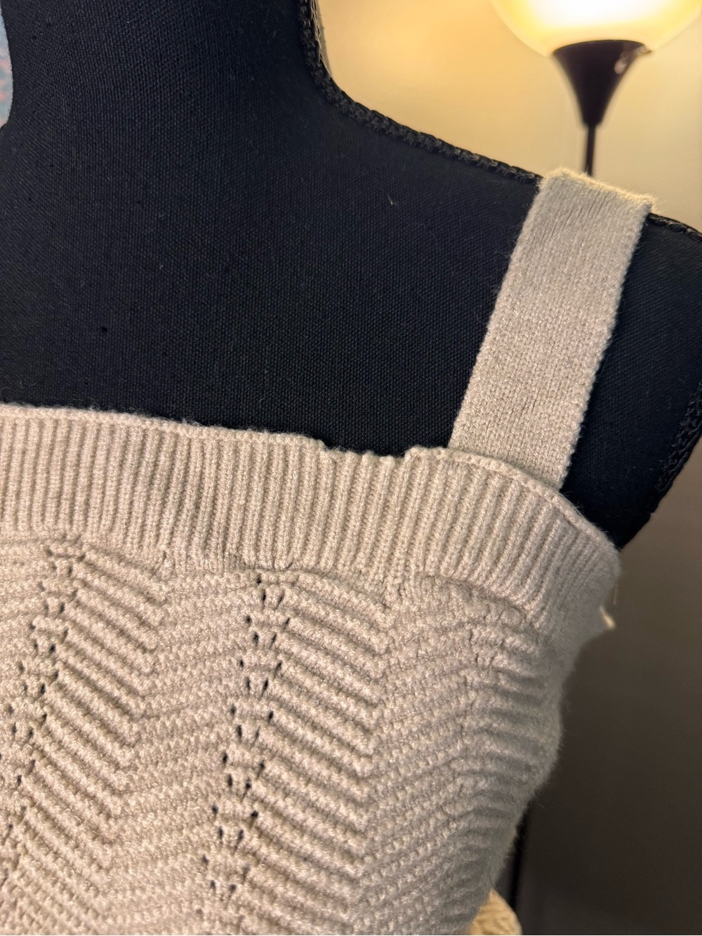 Joie Neutral Beige Pointelle Knit Tank - Picture 3 of 5
